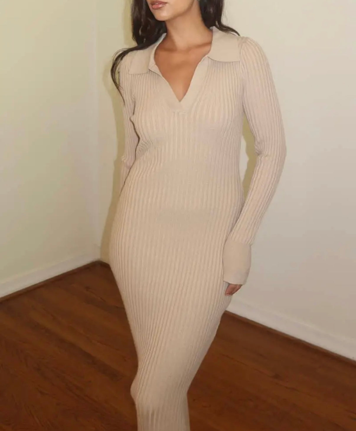 soft knit dress Soft Season Ribbed Sweater Dress
