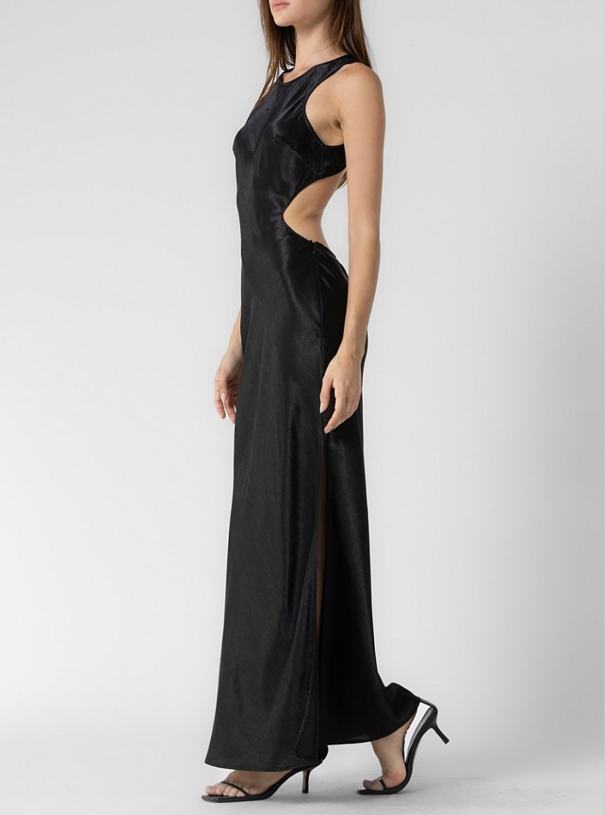 Rosalind Satin Dress | Beige Sample