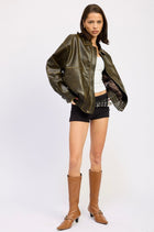Washed Leather Jacket