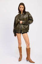 Washed Leather Jacket