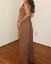Brown Vest Top & Trouser Two Piece Set