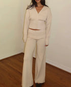 Knit Latte Cardigan w/ Pants Set