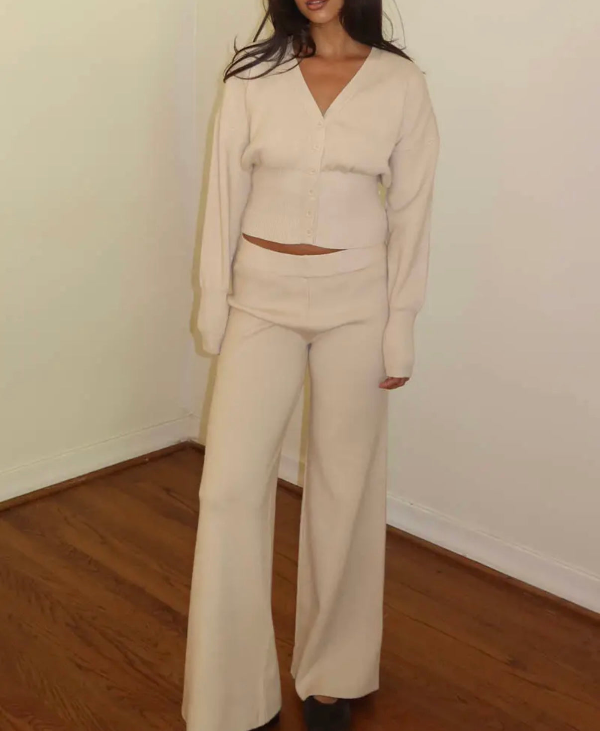 Knit Latte Cardigan w/ Pants Set