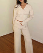 Knit Latte Cardigan w/ Pants Set