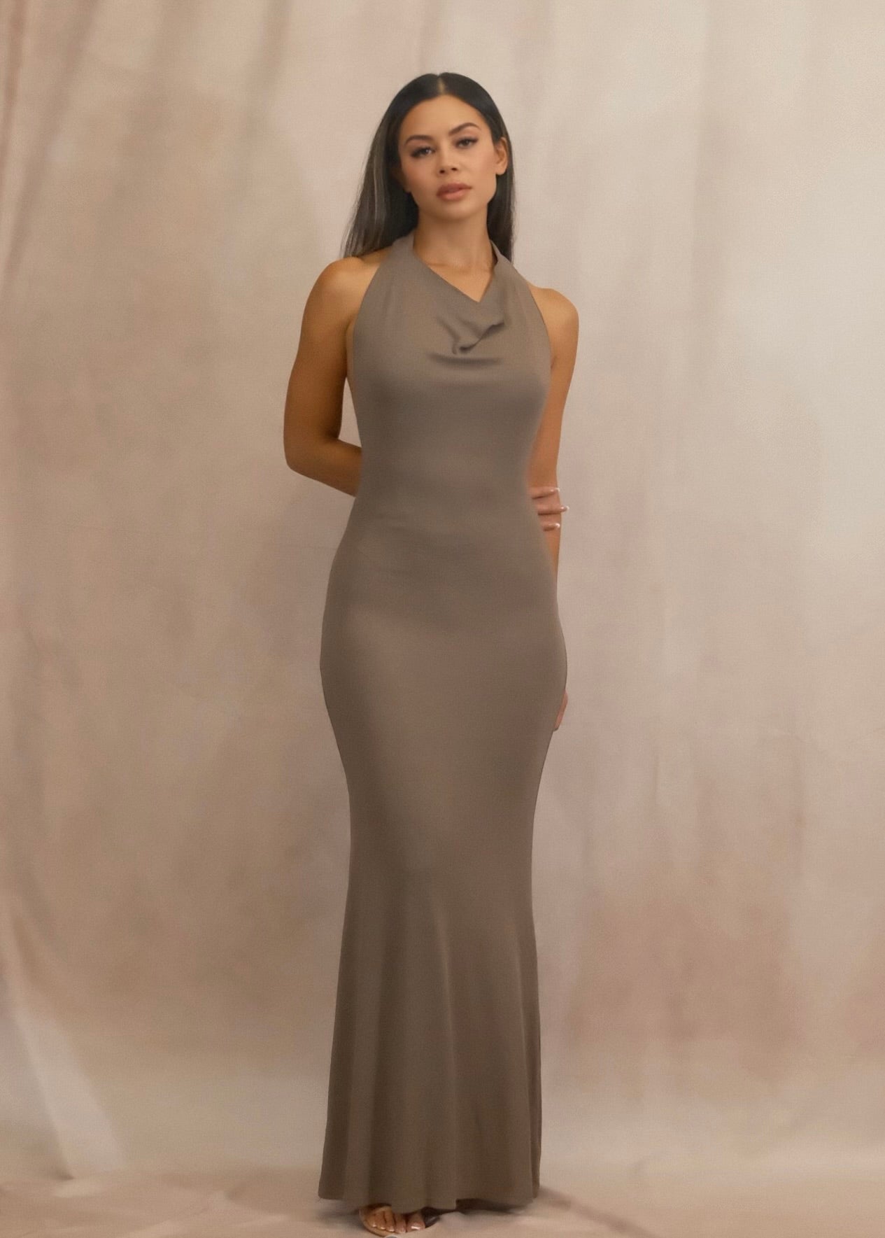 Dark Taupe Maxi Dress