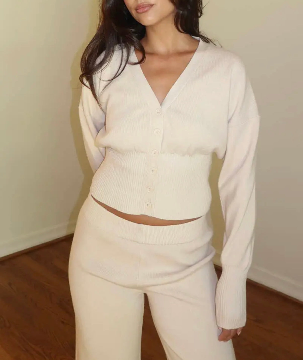 Knit Latte Cardigan w/ Pants Set