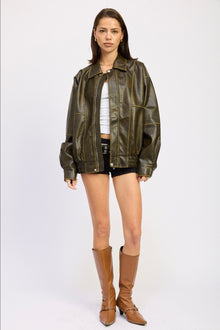 Washed Leather Jacket