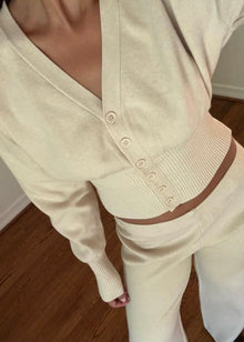 Knit Latte Cardigan w/ Pants Set
