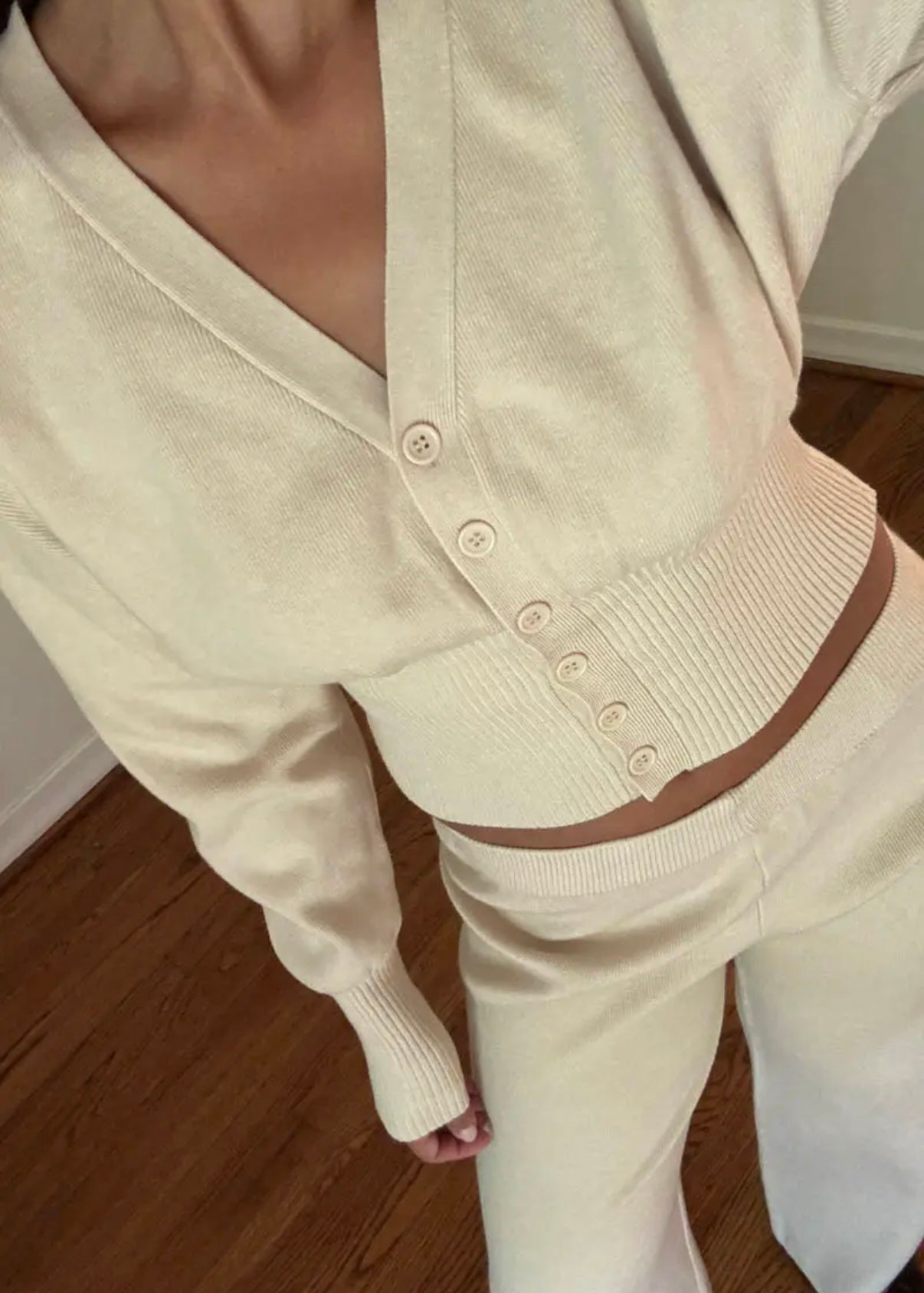 Knit Latte Cardigan w/ Pants Set