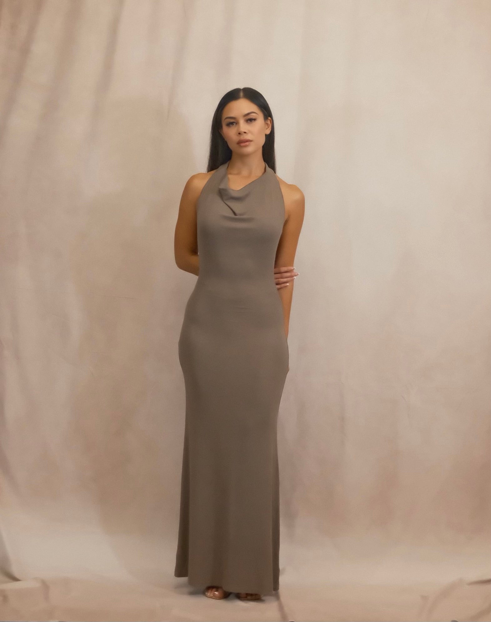 Dark Taupe Maxi Dress