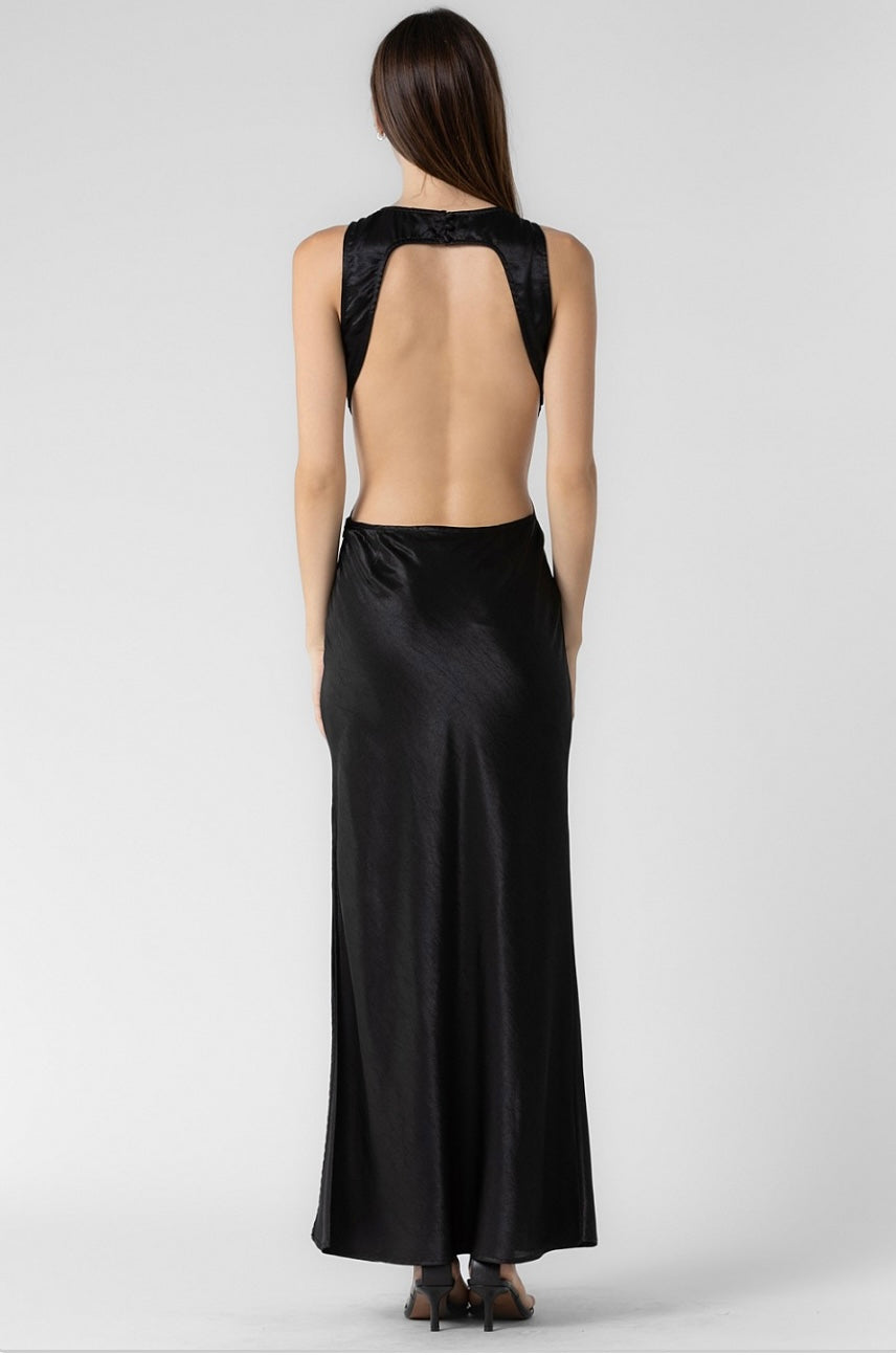 Rosalind Satin Dress | Beige Sample